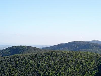 Blick vom Eckkopf über die Gebirgskette nach Süden