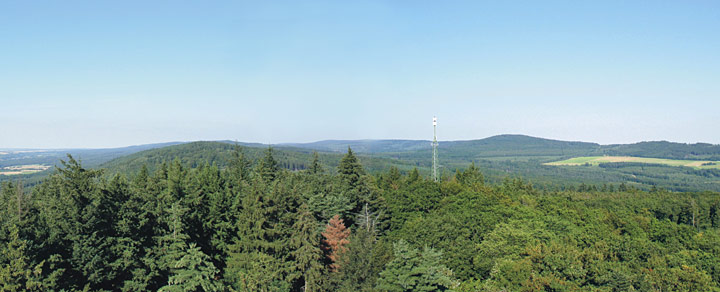 Blick über den Soonwald von Burg Koppenstein
