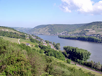 Rheintal bei Niederheimbach, im Hintergrund Lorch